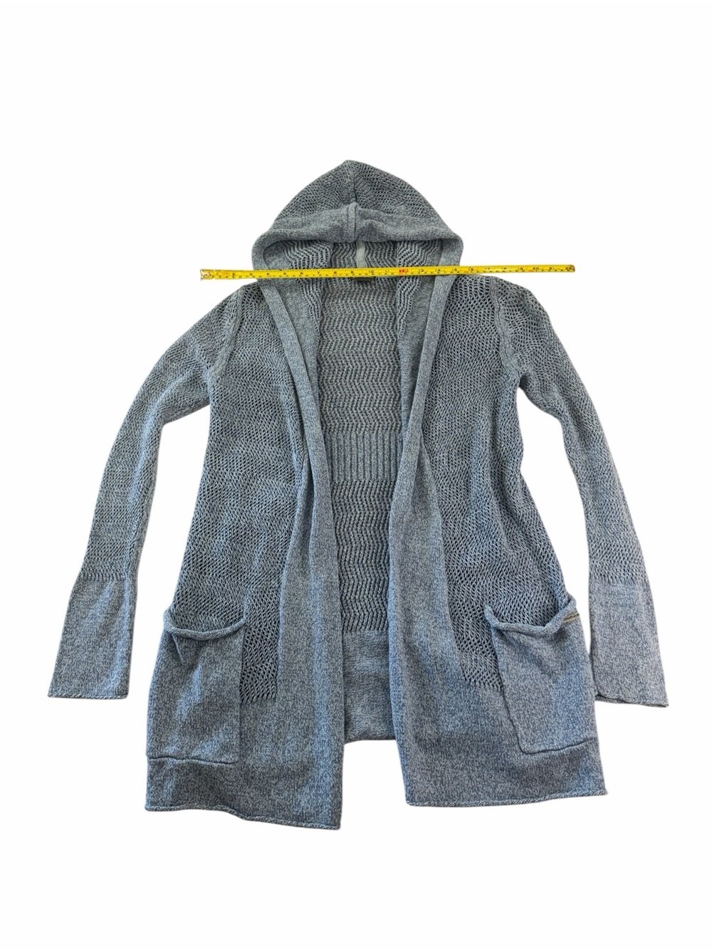 Eddie Bauer Light blue Hooded Open-Front Cardigan - Picture 1 of 6